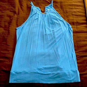 New York & Co blue tank blouse; lightly worn; size XL